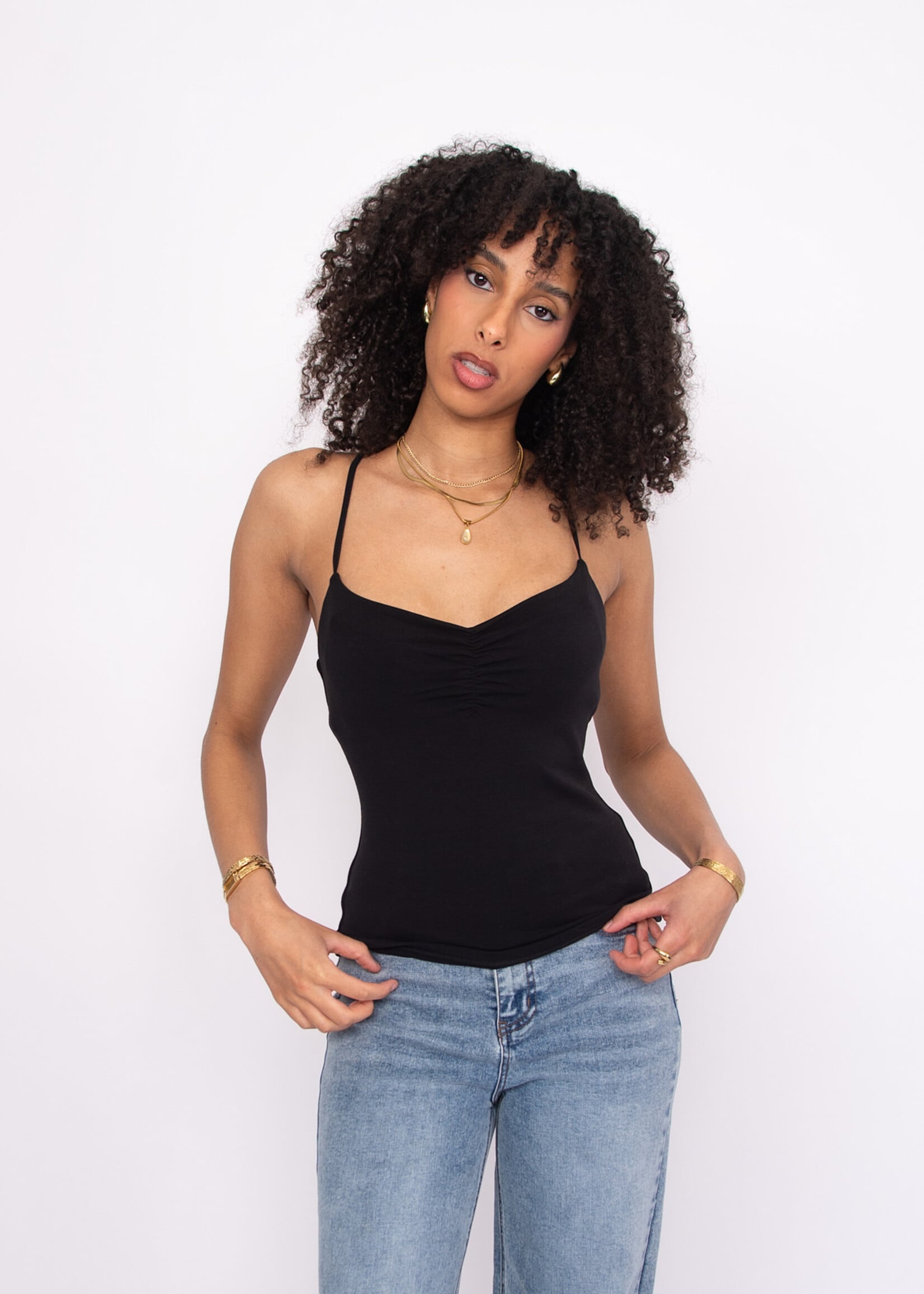 RD STYLE SUZAN COTTON CORE SPAGHETTI STRAP TOP
