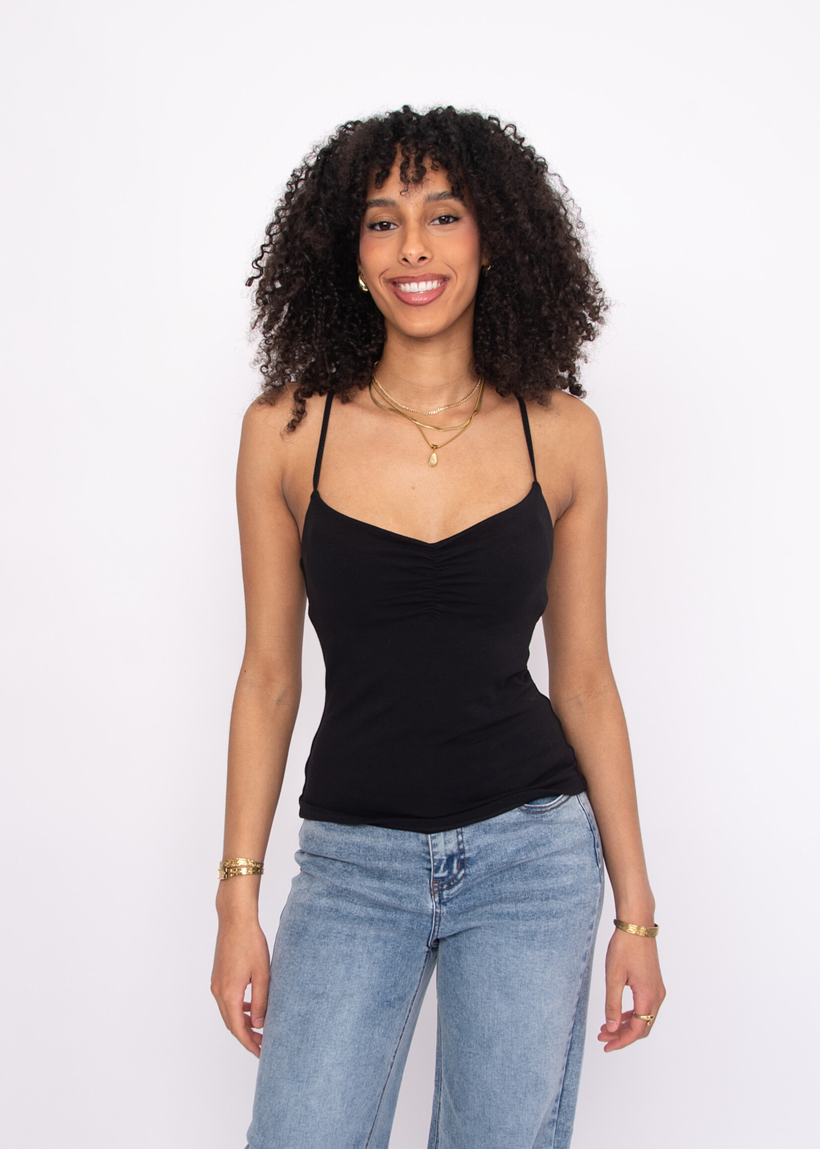RD STYLE SUZAN COTTON CORE SPAGHETTI STRAP TOP