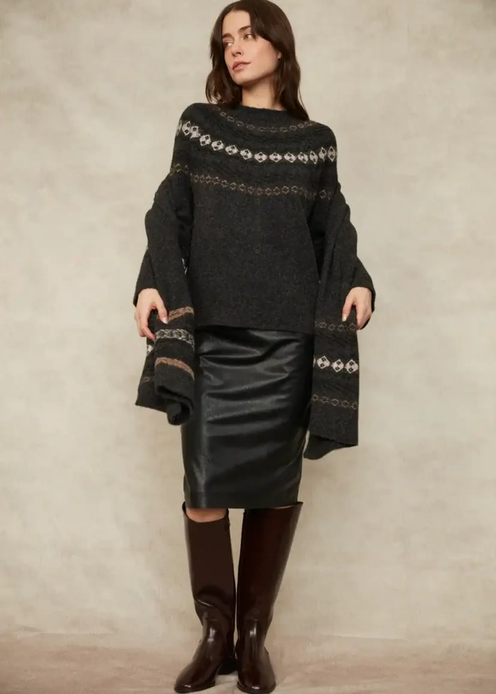 RD STYLE Philona Stretch Faux Leather Skirt