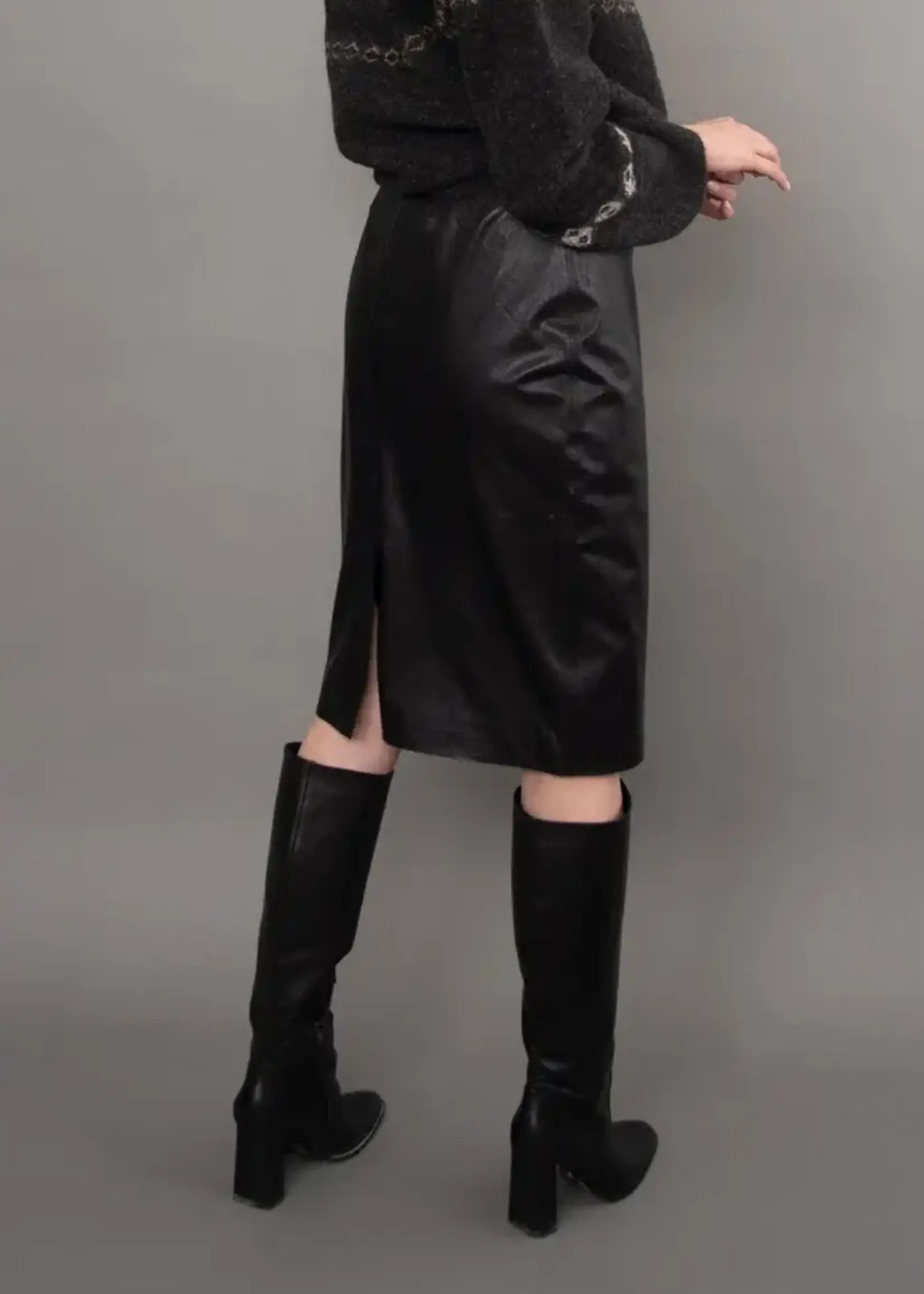 RD STYLE Philona Stretch Faux Leather Skirt