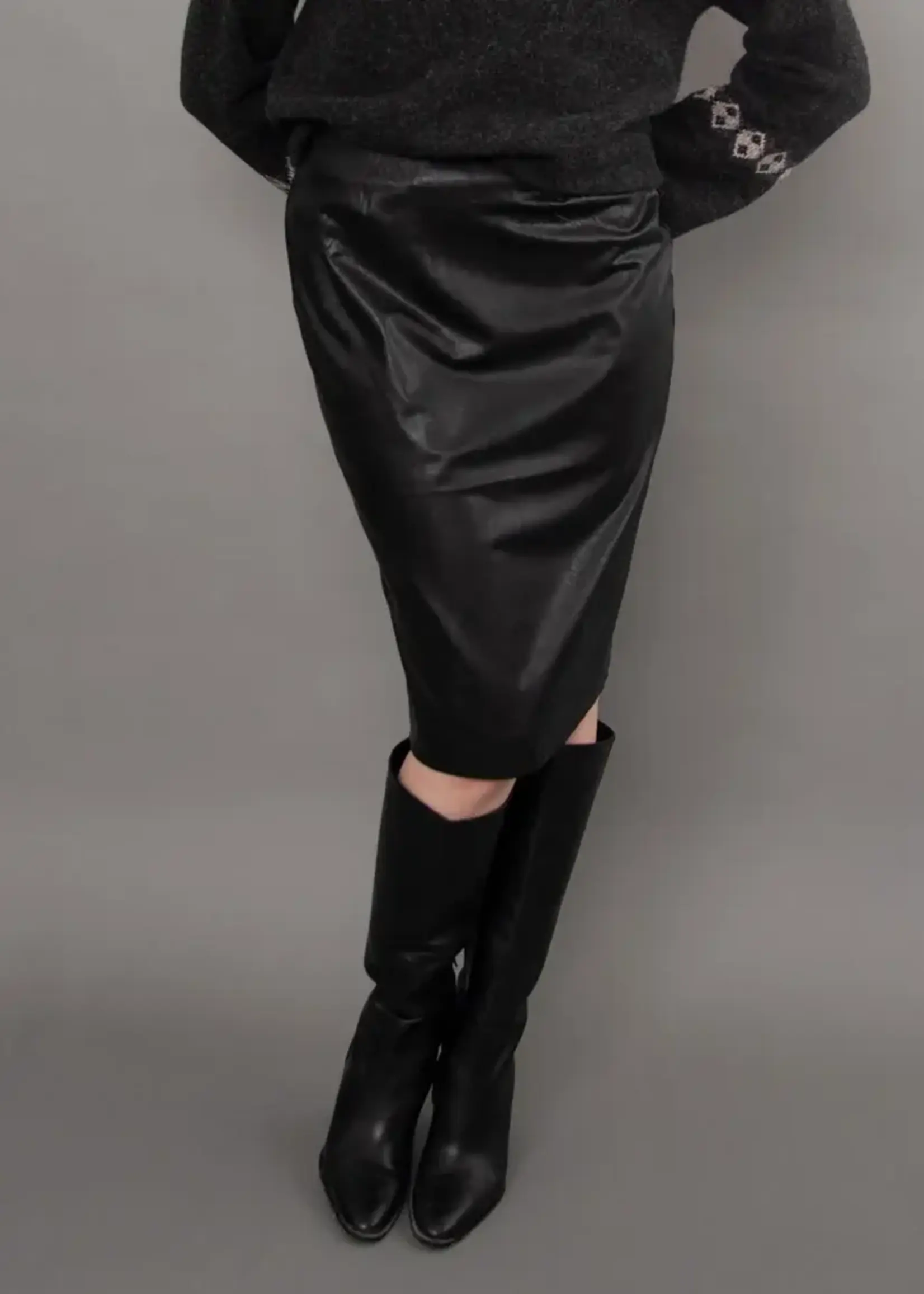 RD STYLE Philona Stretch Faux Leather Skirt