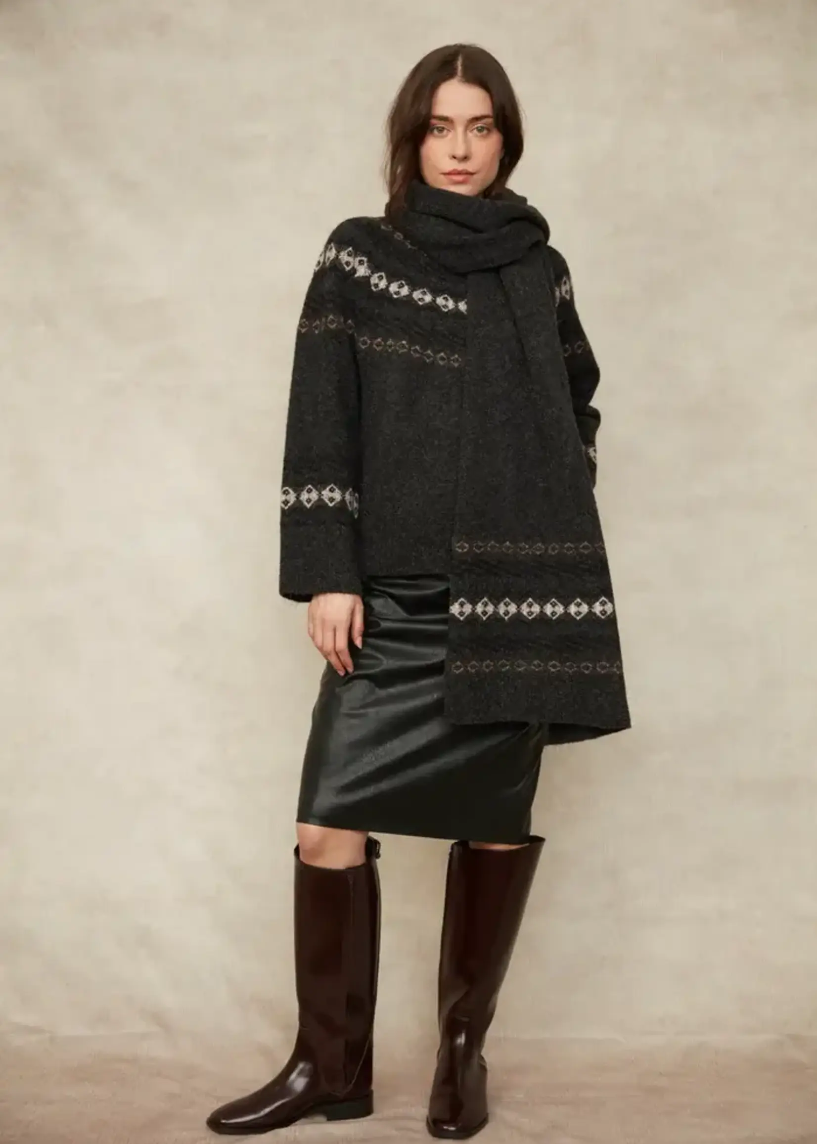 RD STYLE Philona Stretch Faux Leather Skirt