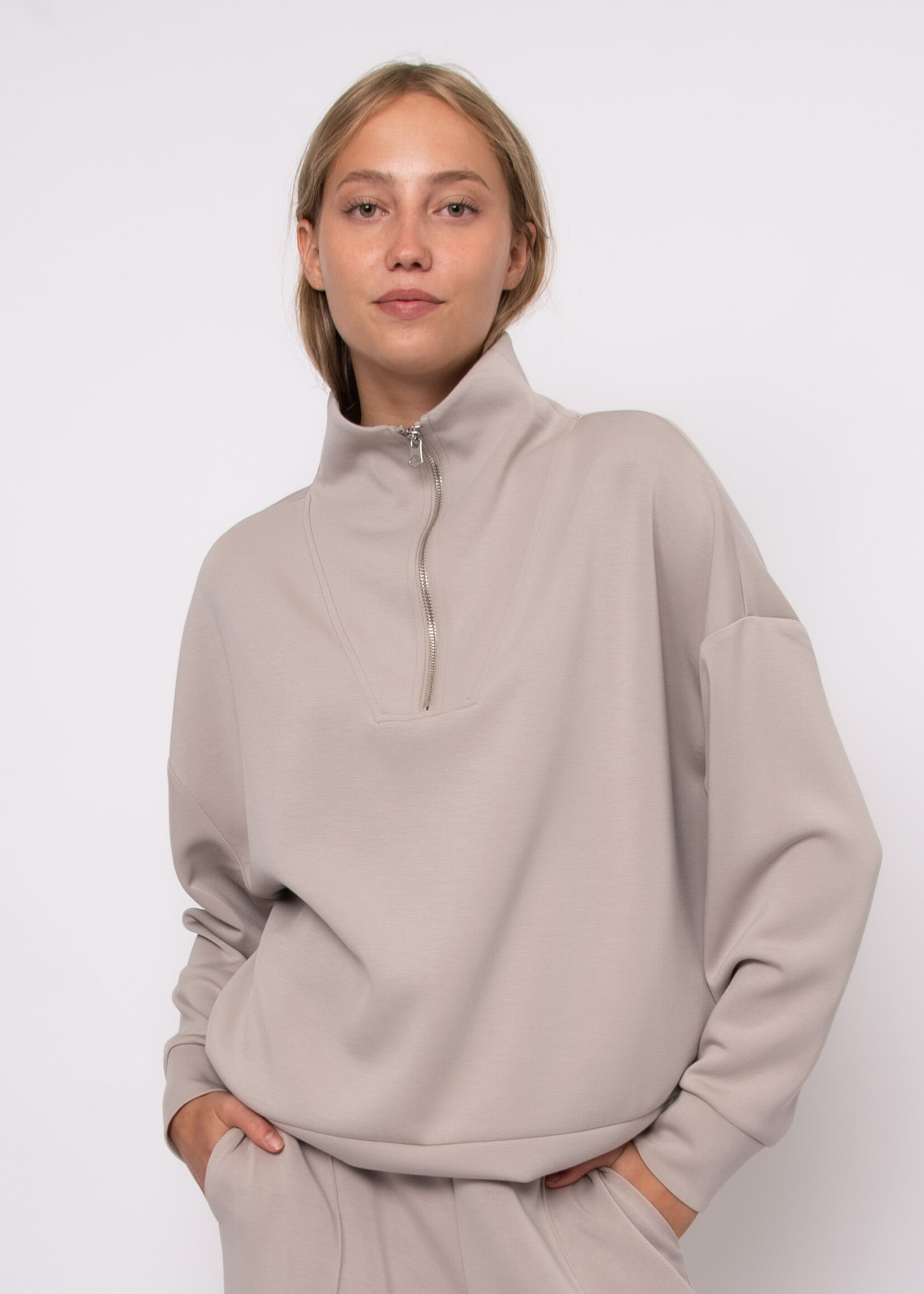 RD STYLE SEANNI SIGNATURE SOFT KNIT LS HALF ZIP PULLOVER