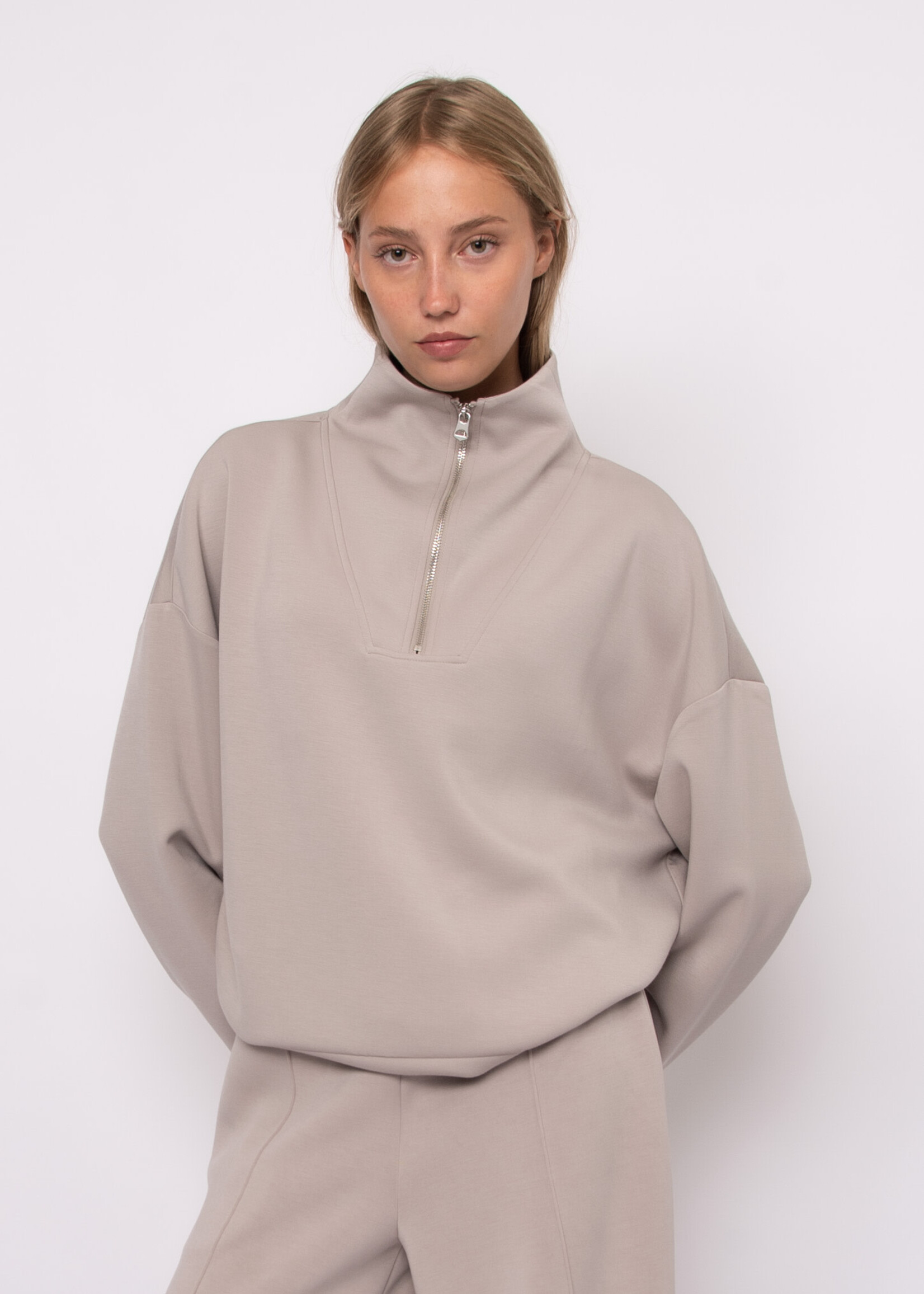 RD STYLE SEANNI SIGNATURE SOFT KNIT LS HALF ZIP PULLOVER