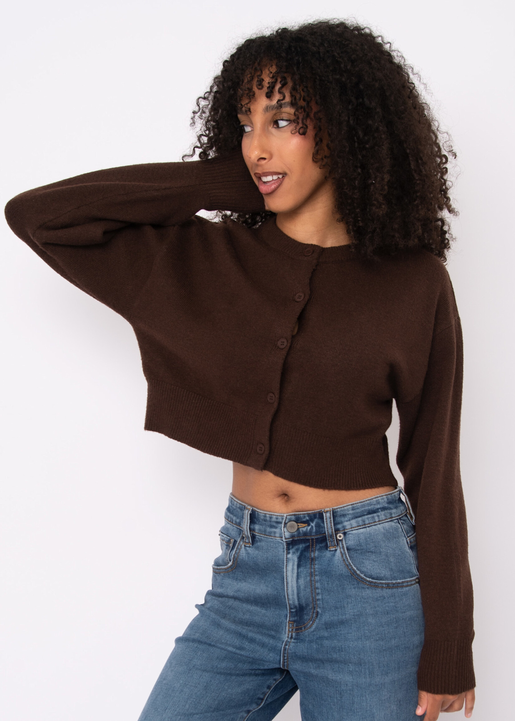 RD STYLE NEAVE LONG SLEEVE CREW NECK CARDIGAN