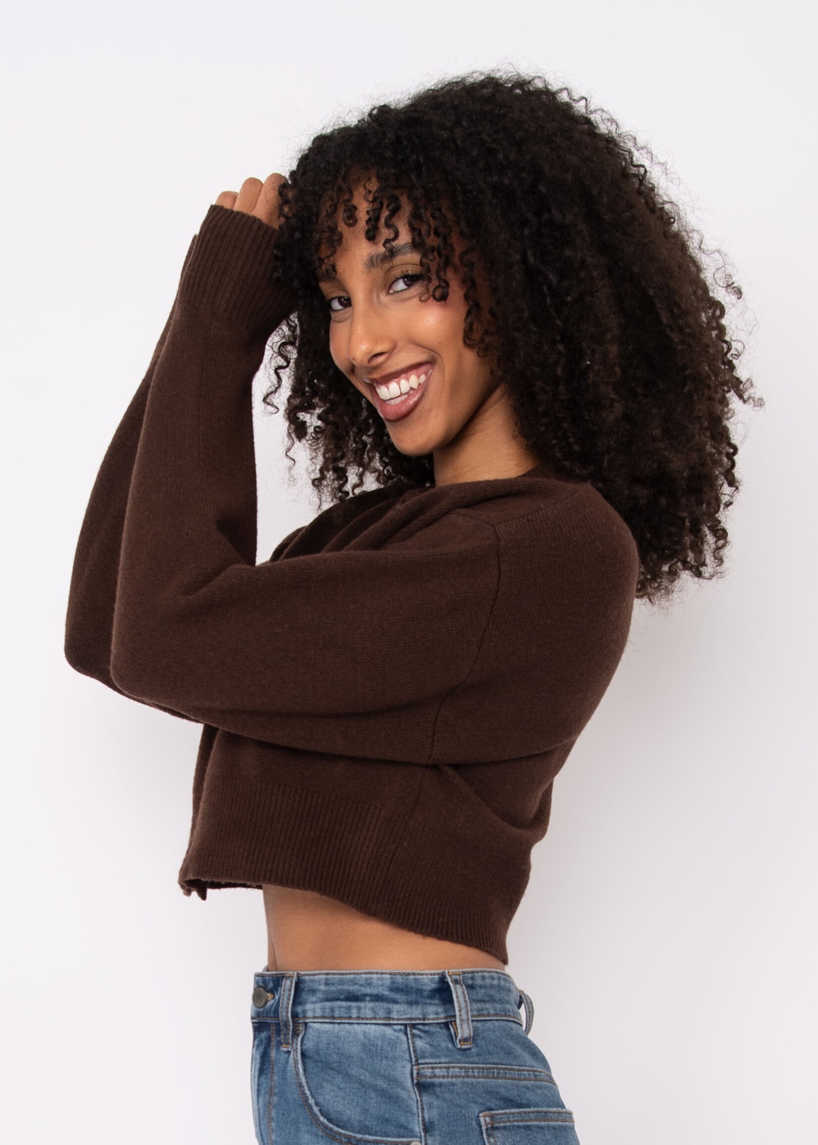 RD STYLE NEAVE LONG SLEEVE CREW NECK CARDIGAN