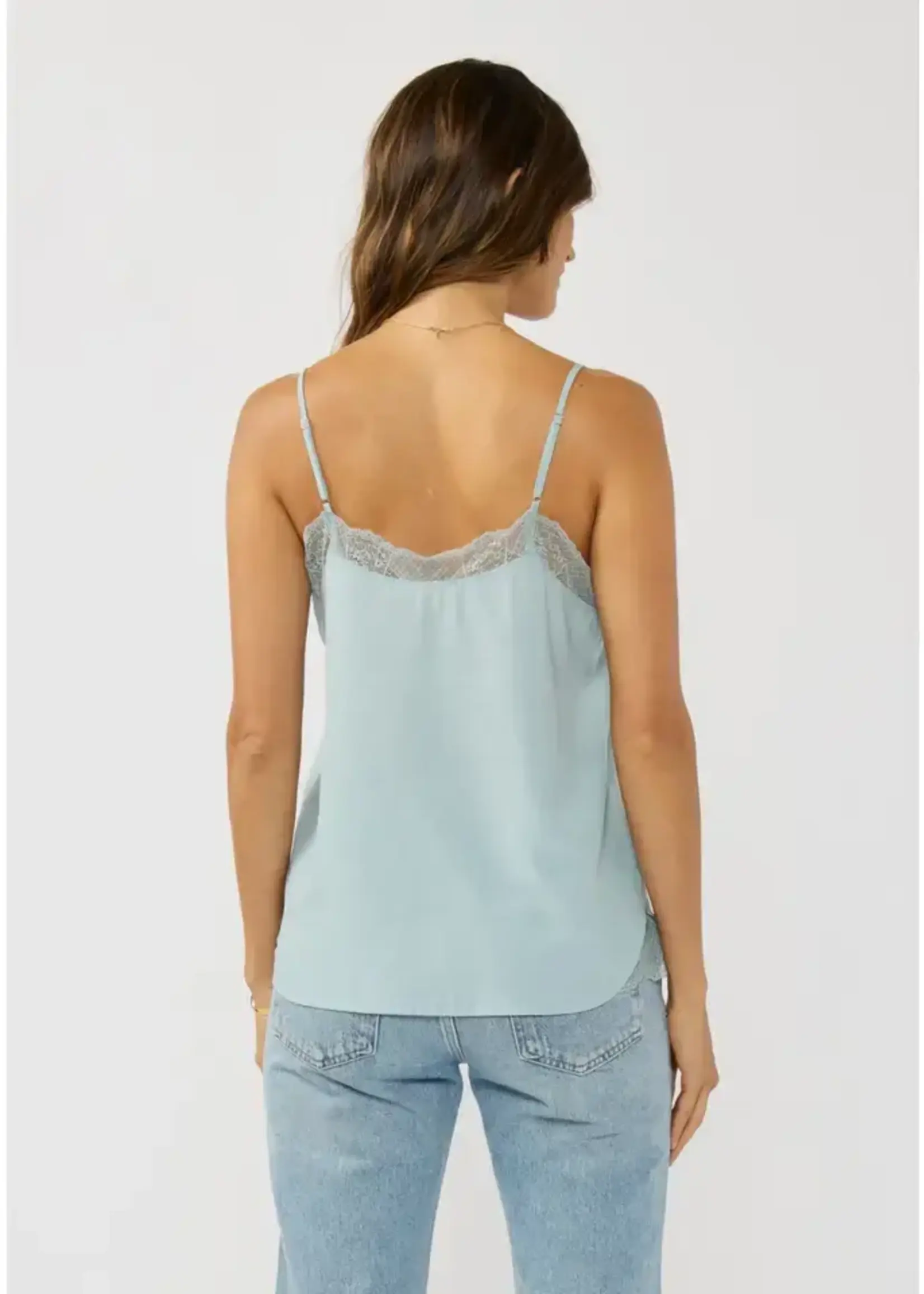 lovestitch Lace Trim Button Cami Top