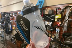 Podium Water Bottle: 21oz, Clear Carbon