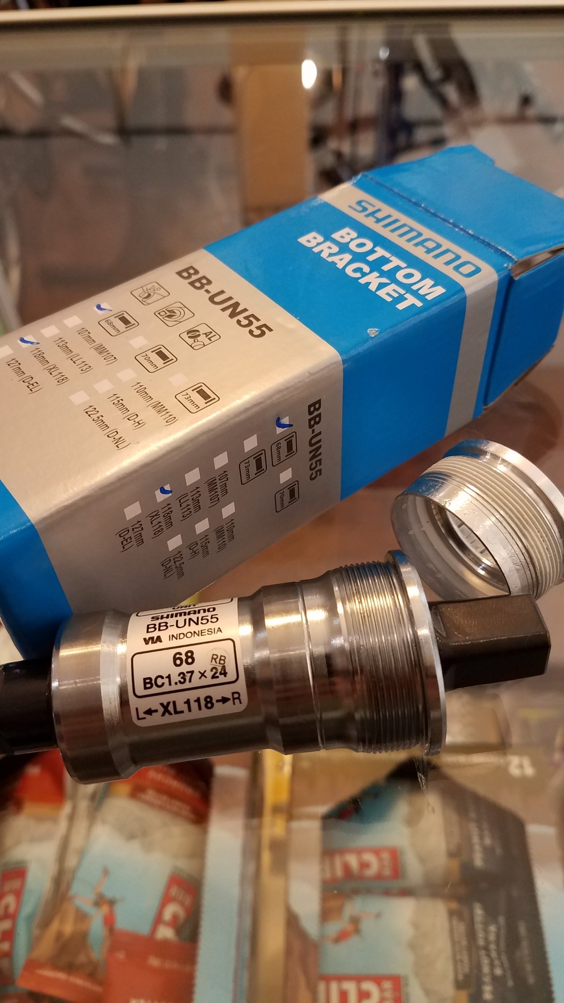 Shimano BB-UN55 Square Taper Bike Bottom Bracket English 68mm x 110mm