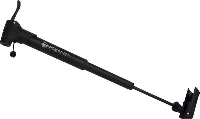Planet Bike Planet Bike MicroMite II Dual Stage Mini Frame Pump: Presta/Schrader, Black