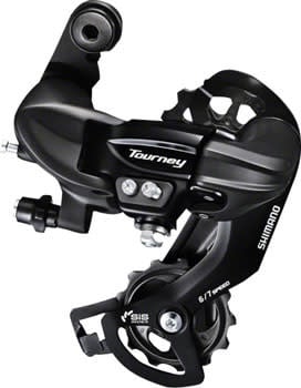 Shimano Tourney RD-TY300-SGS Rear Derailleur - 6,7 Speed, Long Cage, Black, Shimano Rear Direct Mount