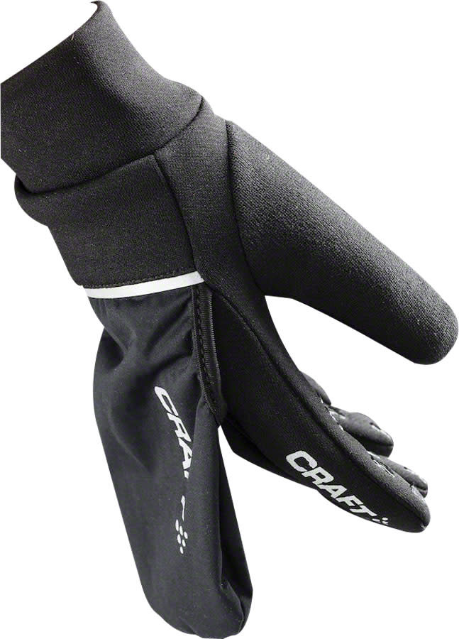 Craft Hybrid Weather Gloves - Black, Full Finger