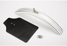 Brompton Mudguard fender blade and flap front Silver