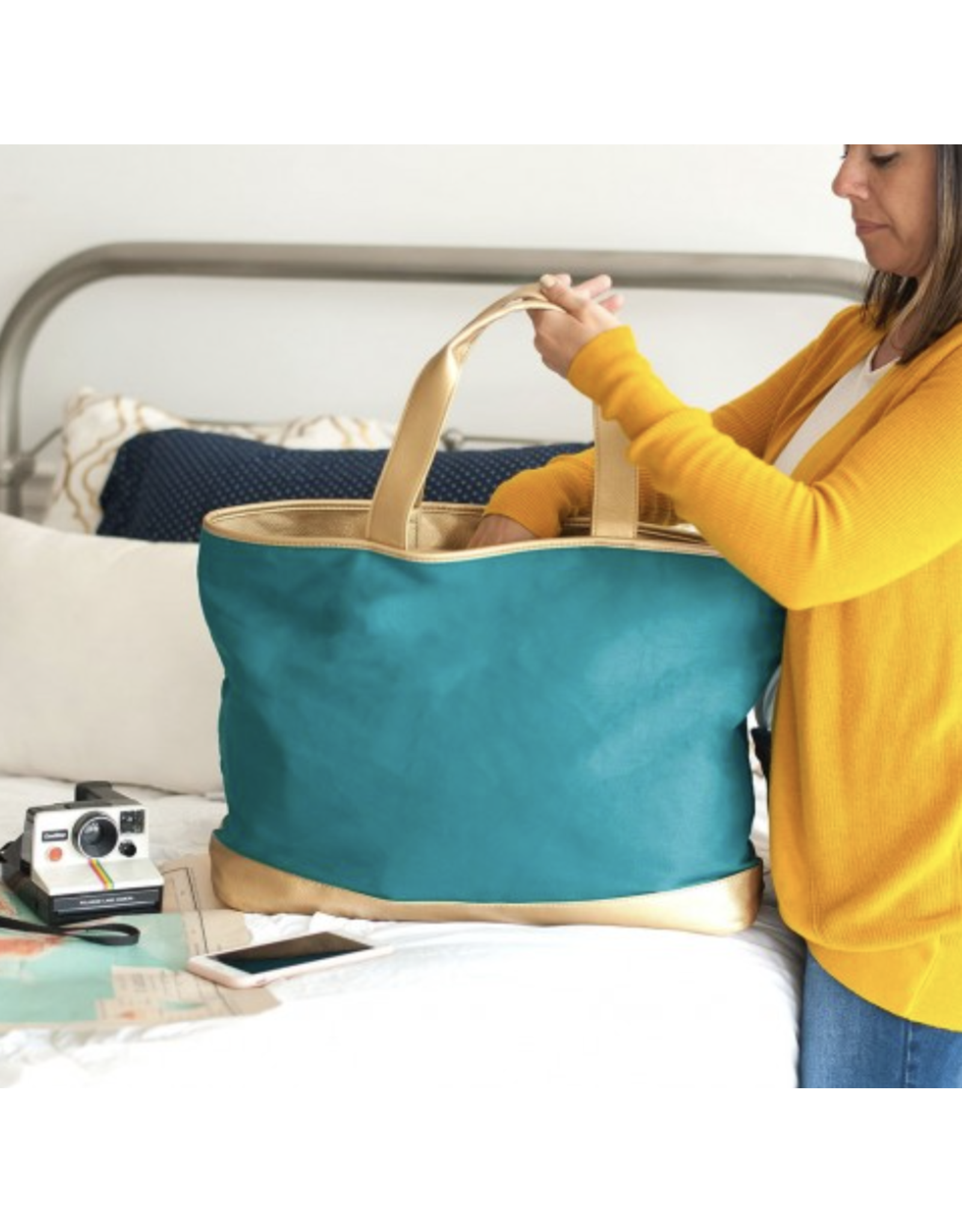 The Ritzy Gypsy CABANA Teal Tote