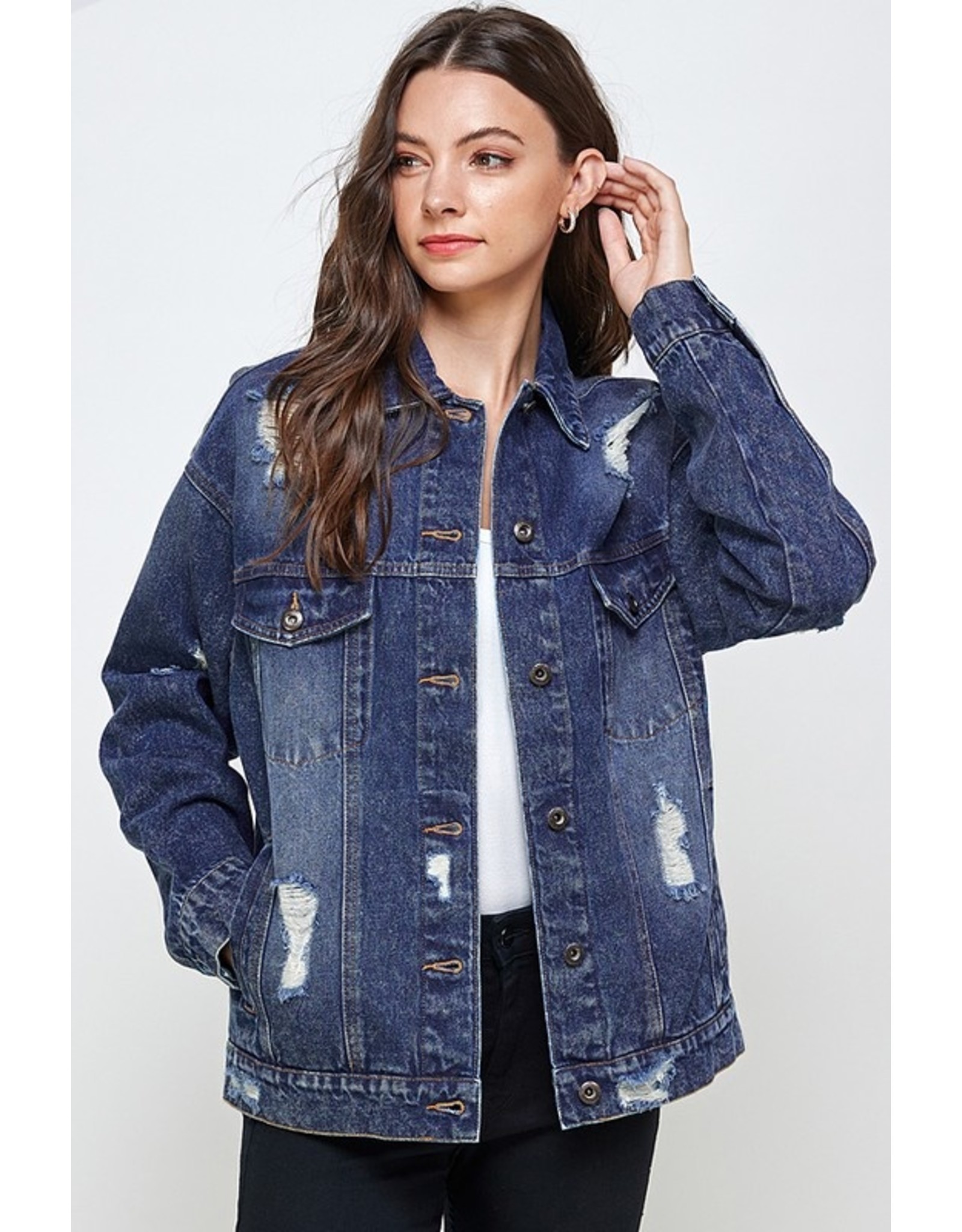 Oversized Denim Jacket - The Ritzy Gypsy