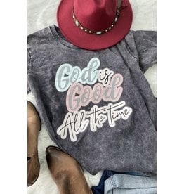 L&B Life God Is Good Washed Graphic Tee