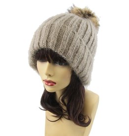 Funteze Accessories Khaki Knit Beanie