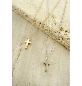 LA3accessories Silver Small Cross Necklace