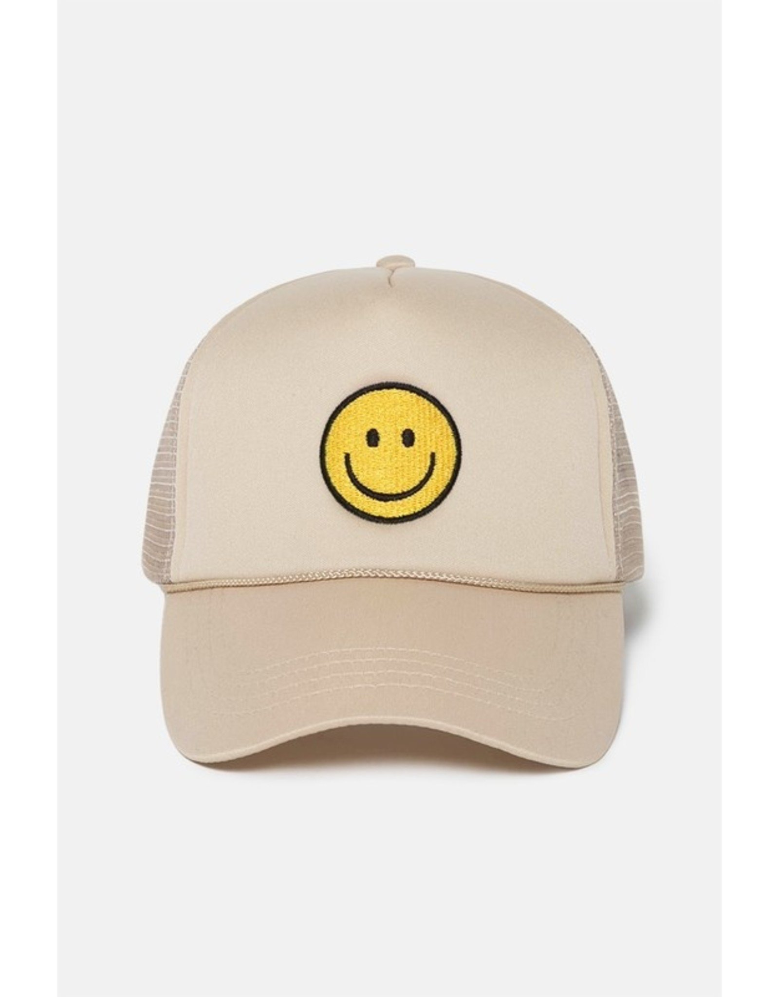 David & Young Beige Smiey Trucker Hat