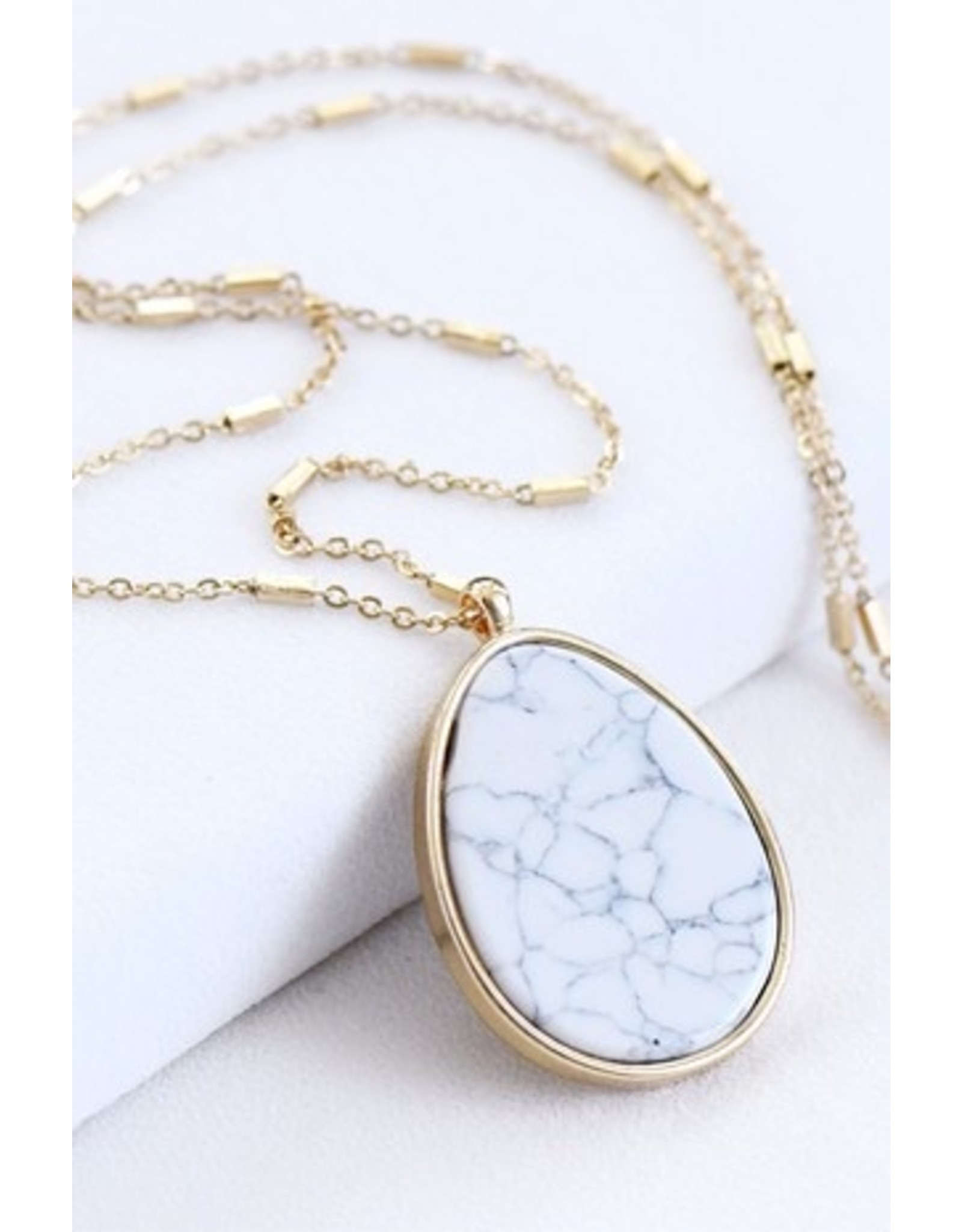 mia accessories Marble Gold Plated Necklace