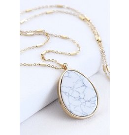 mia accessories Marble Gold Plated Necklace