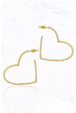 Suzie Q/KNC Gold Heart Hoop Earrings