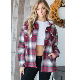 Clothing of America Red Plaid Shacket