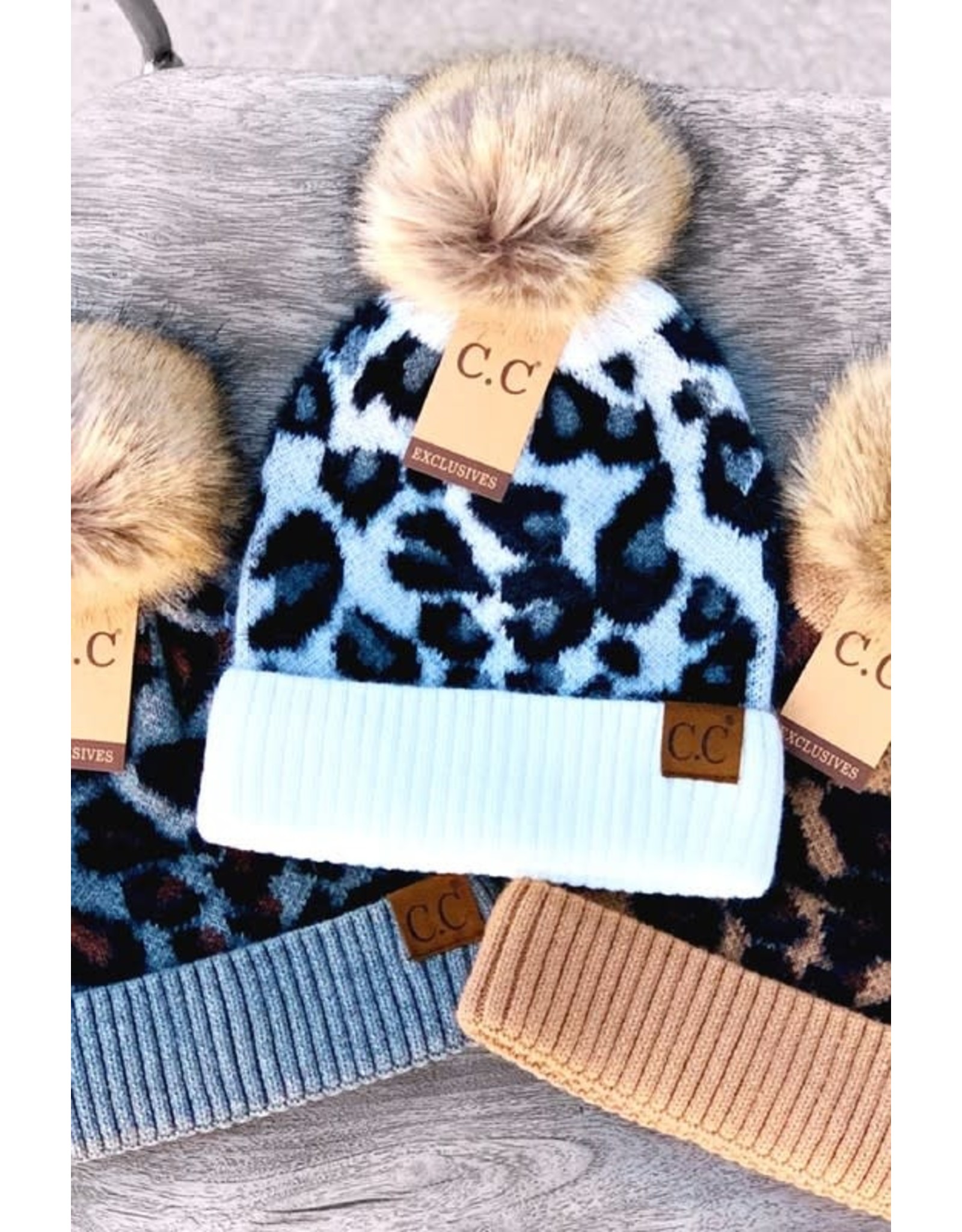 Truly Contagious Authentic CC Leopard Beanies