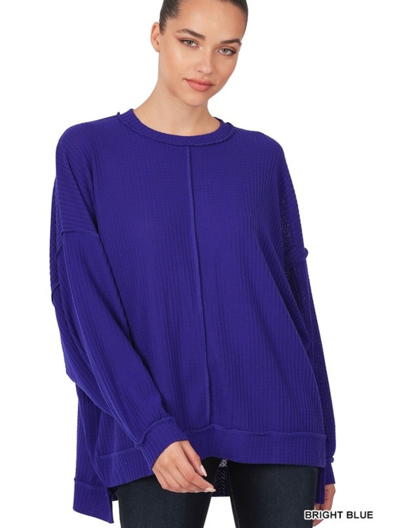 oversized waffle knit sweater