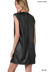 Zenana Premium Vegan Leather Mini Dress