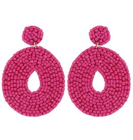 Suzie Q/KNC Hot Pink Seed Bead Earrings