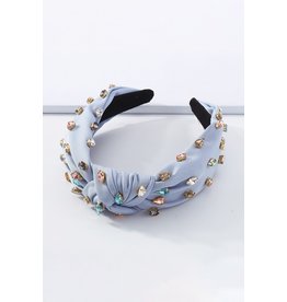 Blue Multi Jeweled Headband