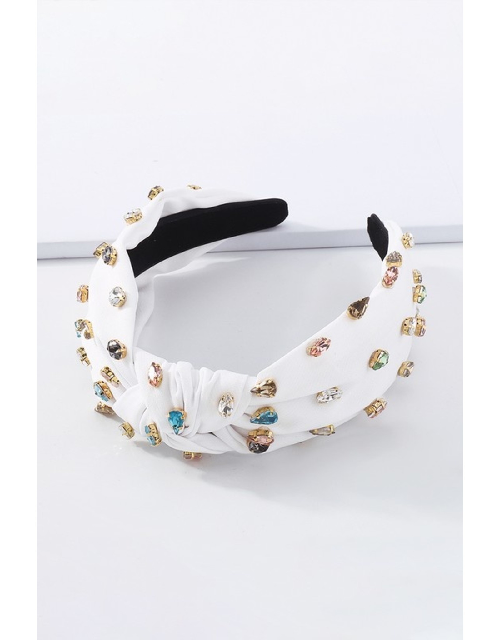 White Multi Jeweled Headband
