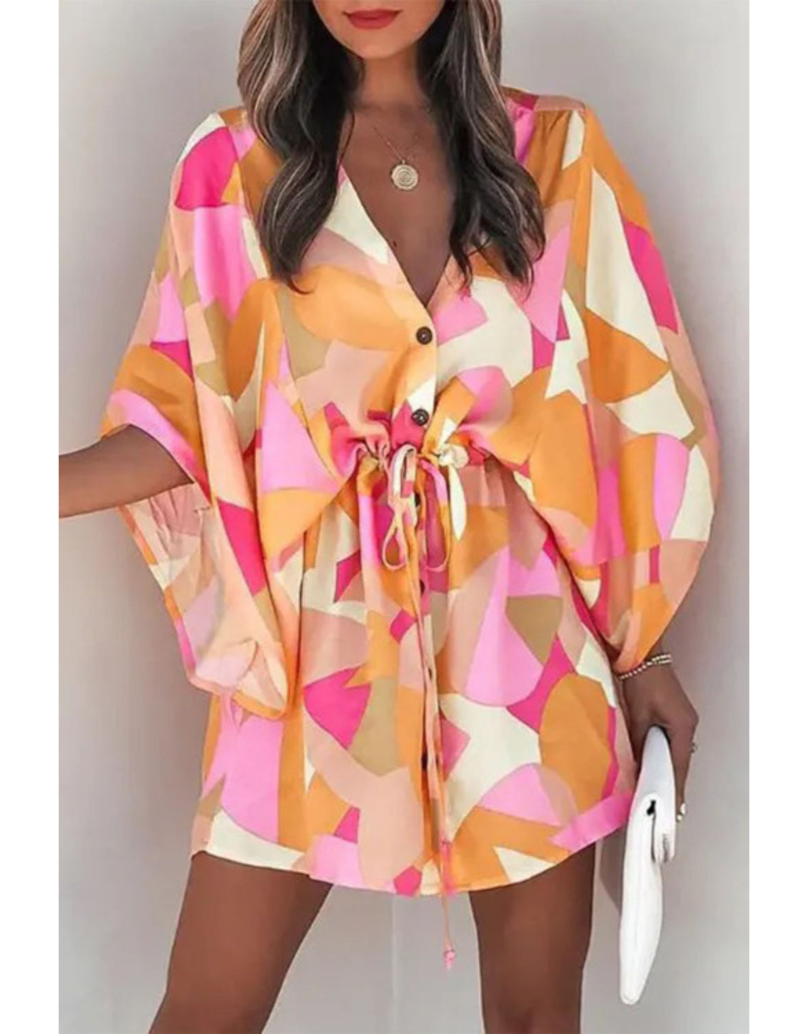 The Ritzy Gypsy Abstract Colorblock Mini Dress