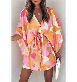 The Ritzy Gypsy Abstract Colorblock Mini Dress