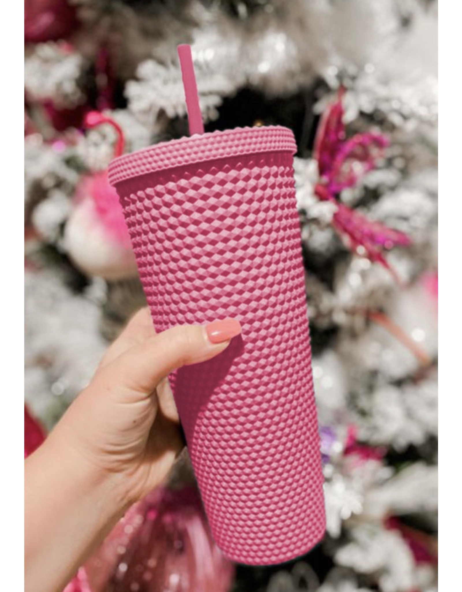 Hot Pink Logo Tumbler