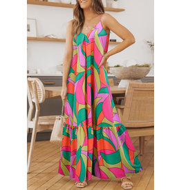 The Ritzy Gypsy Geo Tiered Maxi Dress