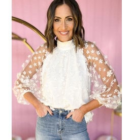 The Ritzy Gypsy Flower Child Sheer Blouse