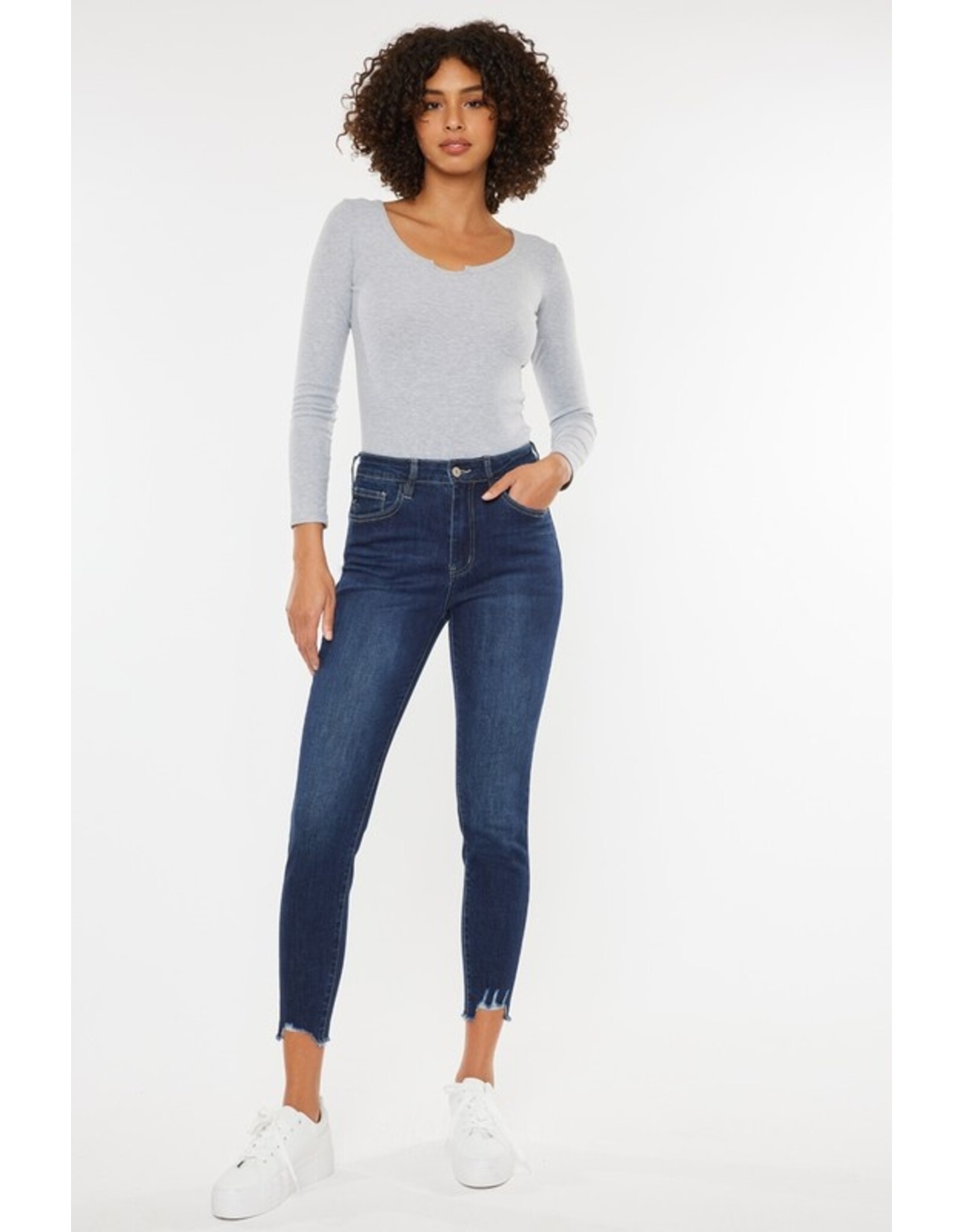 Kan Can KC Distressed Ankle Jeans