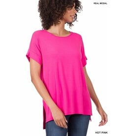 Zenana Premium Hot Pink Modal Top