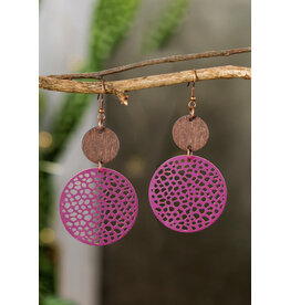 The Ritzy Gypsy Rose Hollow Wood Earrings