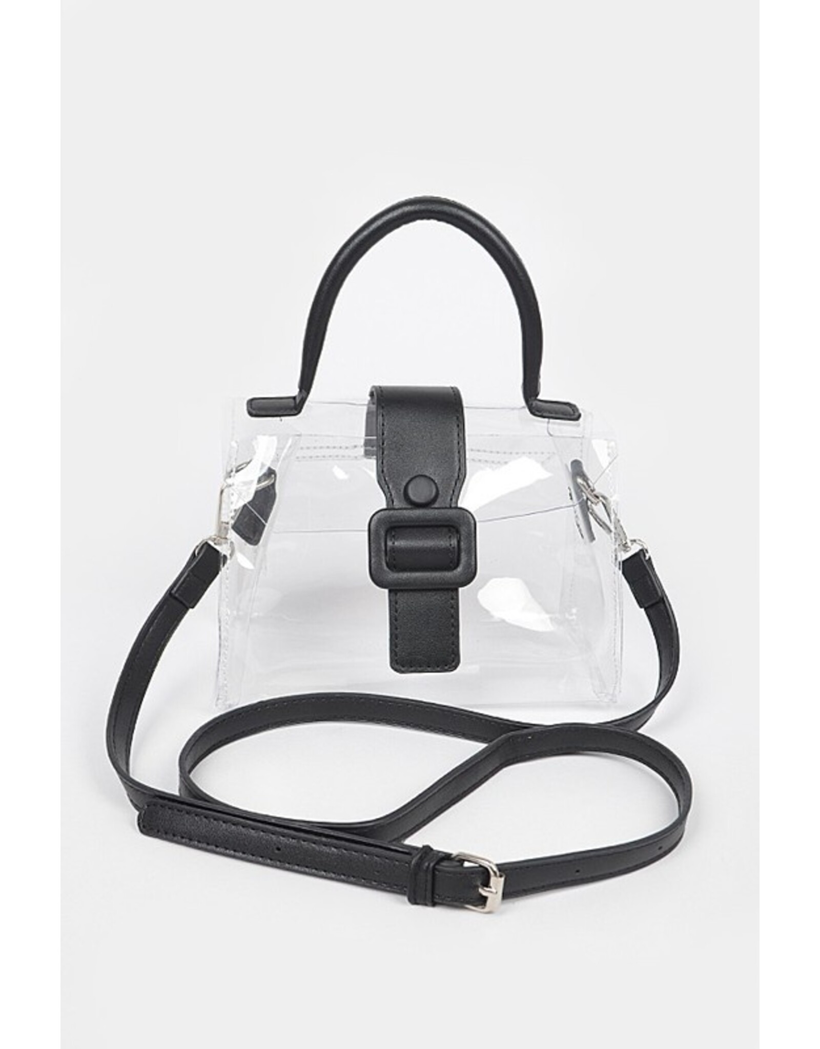 LOVODA Clear and Black Handbag/Crossbody
