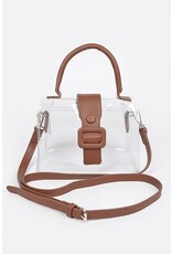 LOVODA Clear and Brown Handbag/Crossbody