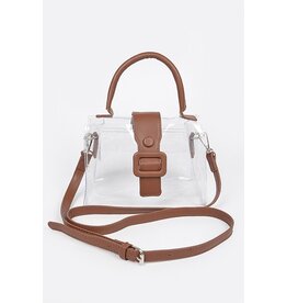 LOVODA Clear and Brown Handbag/Crossbody
