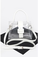 LOVODA Clear and White Handbag/Crossbody