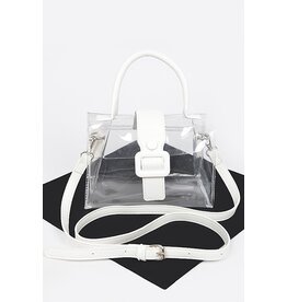 LOVODA Clear and White Handbag/Crossbody