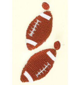 Football Seed Bead Earrings