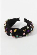 Black Multi Jeweled Headband