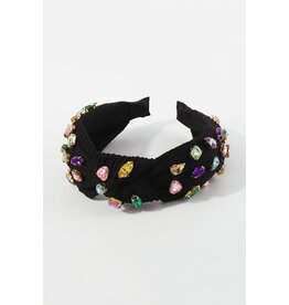 Black Multi Jeweled Headband