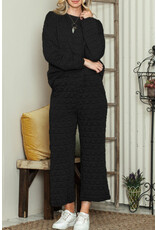 The Ritzy Gypsy Black Long Quilted Set